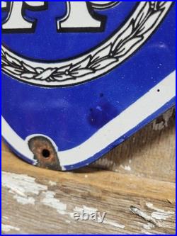 Vintage Royal Automobile Club Porcelain Sign Old British Rac Advertising Diamond