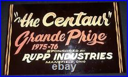 Vintage Rupp Centaur. Hand Painted Sign. One Of A Kind Red Plexiglass Acrylic