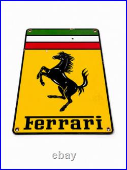 Vintage Rusted Ferrari Prancing Horse Heavy Metal Sign 40×60 cm (15.7×23.6)