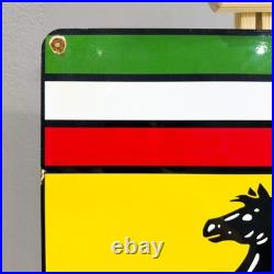 Vintage Rusted Ferrari Prancing Horse Heavy Metal Sign 40×60 cm (15.7×23.6)