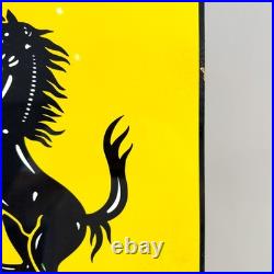 Vintage Rusted Ferrari Prancing Horse Heavy Metal Sign 40×60 cm (15.7×23.6)
