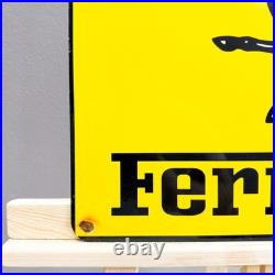 Vintage Rusted Ferrari Prancing Horse Heavy Metal Sign 40×60 cm (15.7×23.6)