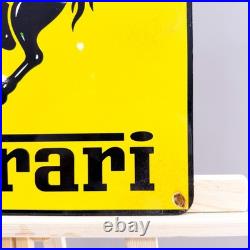Vintage Rusted Ferrari Prancing Horse Heavy Metal Sign 40×60 cm (15.7×23.6)