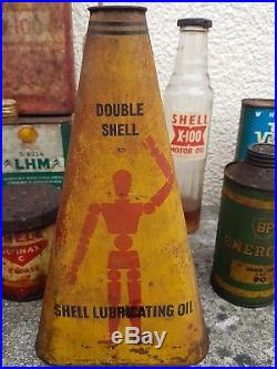 Vintage SHELL Robot Man Oil Can Tin Automobilia