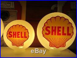 Vintage SHELL Style Gas Pump Globes Gasoline Selection Glass Petrol Pump Globes