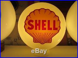 Vintage SHELL Style Gas Pump Globes Gasoline Selection Glass Petrol Pump Globes