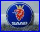 Vintage-Saab-Porcelain-Metal-Sign-Gas-Oil-Motor-Car-Station-Pump-Push-Plate-Rare-01-qzgy