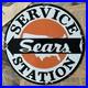 Vintage-Sears-Service-Station-Auto-Dealer-Gas-Oil-12-Inch-Porcelain-Enamel-Sign-01-zxs