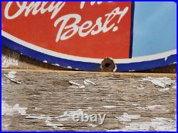 Vintage Shelby Porcelain Sign Old 30 Cobra Racing Car Auto Dealer Sales Service