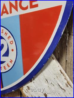 Vintage Shelby Porcelain Sign Old 30 Cobra Racing Car Auto Dealer Sales Service