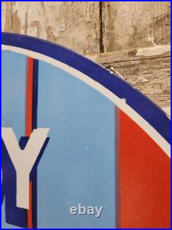 Vintage Shelby Porcelain Sign Old 30 Cobra Racing Car Auto Dealer Sales Service