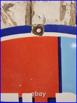 Vintage Shelby Porcelain Sign Old 30 Cobra Racing Car Auto Dealer Sales Service