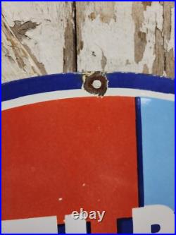 Vintage Shelby Porcelain Sign Old 30 Cobra Racing Car Auto Dealer Sales Service