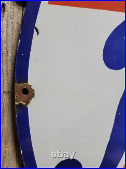 Vintage Shelby Porcelain Sign Old 30 Cobra Racing Car Auto Dealer Sales Service