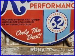 Vintage Shelby Porcelain Sign Old 30 Cobra Racing Car Auto Dealer Sales Service