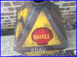 Vintage Shell Five Gallon Pyramid Oil Can