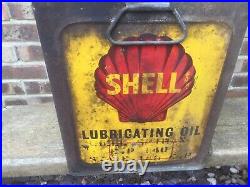 Vintage Shell Five Gallon Pyramid Oil Can