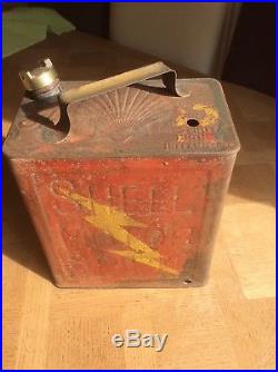 Vintage Shell & Mex petrol can 1930, s
