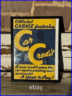 Vintage Sign Car Credit Payment Plan Advertising