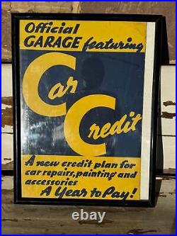 Vintage Sign Car Credit Payment Plan Advertising