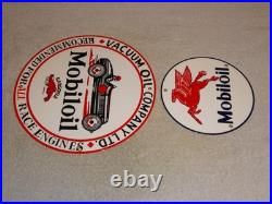 Vintage Sign Lot 2 Mobil Gargoyle Race Car 12+ 7.5 Mobiloil Pegasus Porcelain Vintage Sign Lot 2 Mobil Gargoyle Race Car 12+ 7.5 Mobiloil Pegasus Porcelain