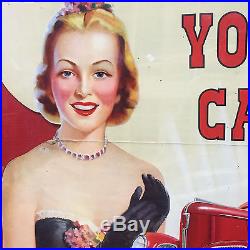 Vintage Simoniz Your Car 1940s Advertising cutout display Professionally Framed