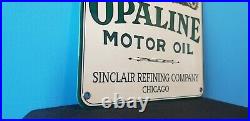 Vintage Sinclair Gasoline Opaline Porcelain Motors Gas Race Car Chicago Sign
