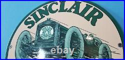 Vintage Sinclair Opaline Gas Oil Automobile Porcelain Service Station Sign