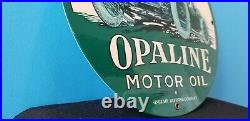 Vintage Sinclair Opaline Gas Oil Automobile Porcelain Service Station Sign