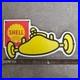 Vintage-Small-Shell-Car-Old-Us-Gasoline-Oil-Gas-Pump-Enamel-Porcelain-Sign-01-bdp