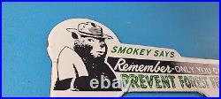 Vintage Smokey Bear License Plate Topper Sign Ad on Automobile Topper