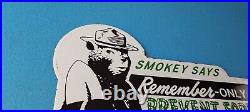 Vintage Smokey Bear License Plate Topper Sign Ad on Automobile Topper