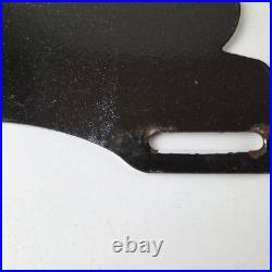 Vintage Smokey Bear Sign Topper Forest Service Porcelain License Plate Topper