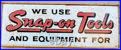 Vintage Snap-On Tools Sign 2 Sided Antique Oil Auto Gas Advertising Metal Sign