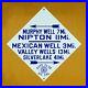 Vintage-Southern-California-Auto-Club-Porcelain-Sign-Mexican-Well-3mi-Gas-Oil-01-cy