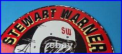 Vintage Stewart Warner Sign Collectibles Gas Pump Auto Porcelain Sign