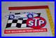 Vintage-Stp-Oil-Additive-Race-Car-Flag-12-Metal-Die-cut-Gasoline-Sign-S-T-P-01-ec