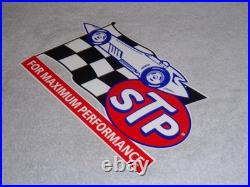 Vintage Stp Oil Additive + Race Car & Flag 12 Metal Die-cut Gasoline Sign S T P Vintage Stp Oil Additive + Race Car & Flag 12 Metal Die-cut Gasoline Sign S T P