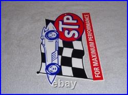 Vintage Stp Oil Additive + Race Car & Flag 12 Metal Die-cut Gasoline Sign S T P