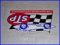 Vintage Stp Oil Additive + Race Car & Flag 12 Metal Die-cut Gasoline Sign S T P