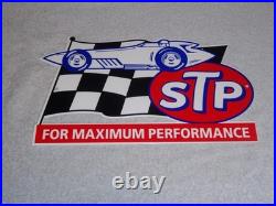 Vintage Stp Oil Additive + Race Car & Flag 12 Metal Die-cut Gasoline Sign S T P