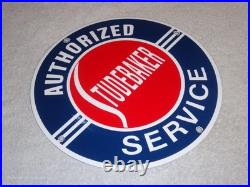 Vintage Studebaker Authorized Service 11 3/4 Porcelain Car Truck Gas Oil Sign