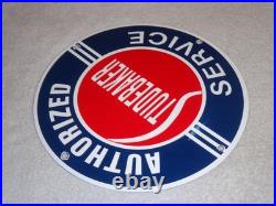 Vintage Studebaker Authorized Service 11 3/4 Porcelain Car Truck Gas Oil Sign