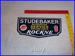 Vintage Studebaker Knute Rockne Car & Truck Parts 12 Metal Gasoline & Oil Sign