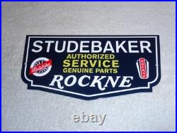 Vintage Studebaker Knute Rockne Car & Truck Parts 12 Metal Gasoline & Oil Sign