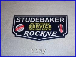 Vintage Studebaker Knute Rockne Car & Truck Parts 12 Metal Gasoline & Oil Sign