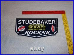 Vintage Studebaker Knute Rockne Car & Truck Parts 12 Metal Gasoline & Oil Sign