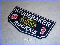 Vintage Studebaker Knute Rockne Car & Truck Parts 12 Metal Gasoline & Oil Sign