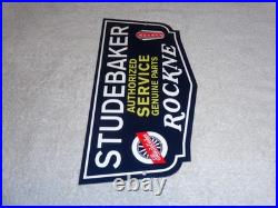 Vintage Studebaker Knute Rockne Car & Truck Parts 12 Metal Gasoline & Oil Sign
