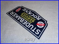 Vintage Studebaker Knute Rockne Car & Truck Parts 12 Metal Gasoline & Oil Sign